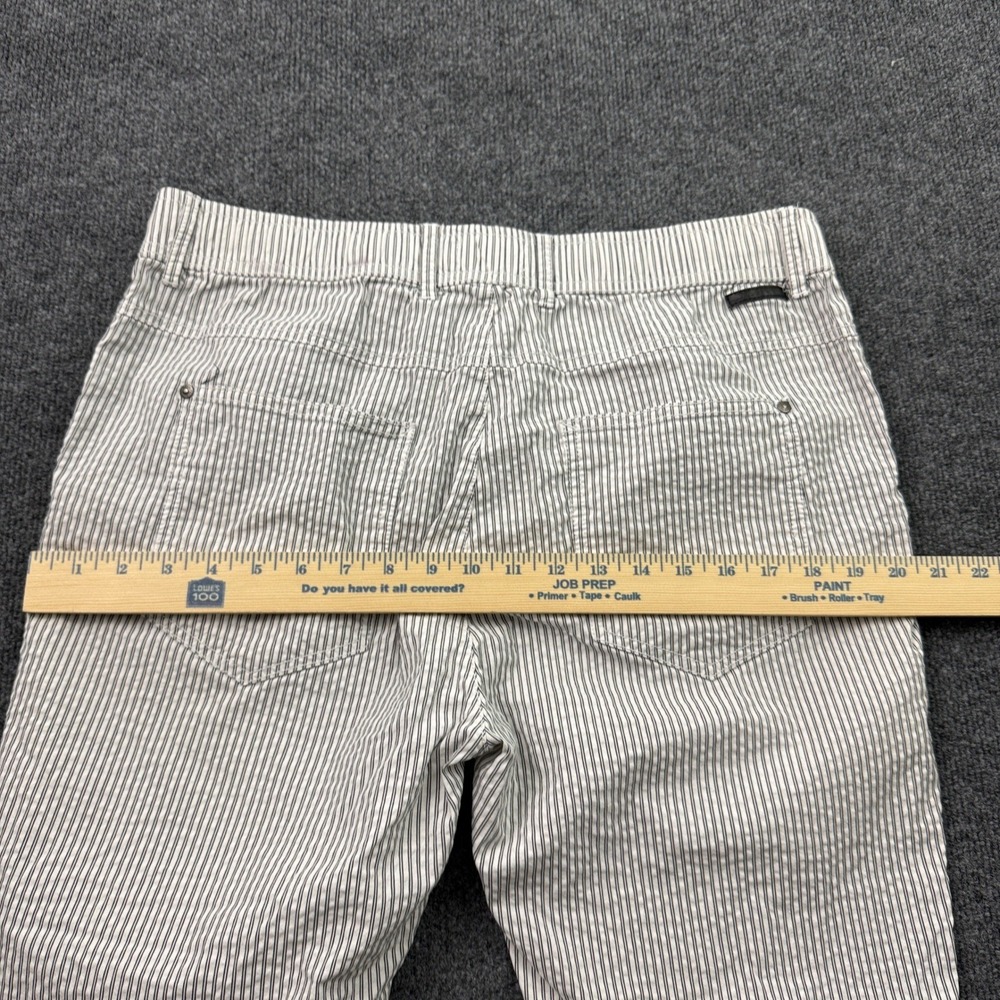 Civil Society Skinny Seersucker Pants Mens XL 36 White Navy Blue Striped READ - Picture 16 of 16